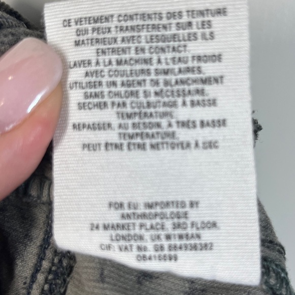 Pilcro Women's Serif Cords Corduroy Pants Abstract Green Black 25 Fall Skinny - Picture 3 of 12